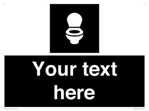 Custom information: black panel wc toilet